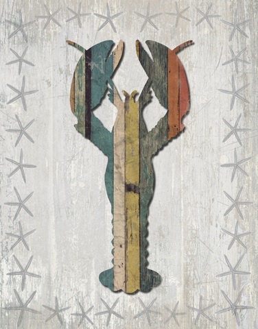 Distressed Wood Style Lobster 1