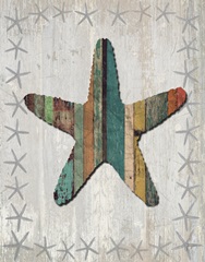 Distressed Wood Style Starfish 1
