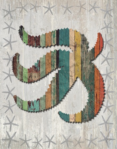 Distressed Wood Style Starfish 2