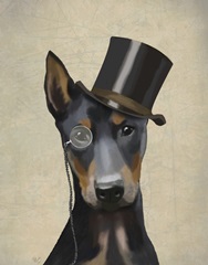 Doberman, Formal Hound and Hat