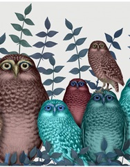 Electric Owls, Red and Blue