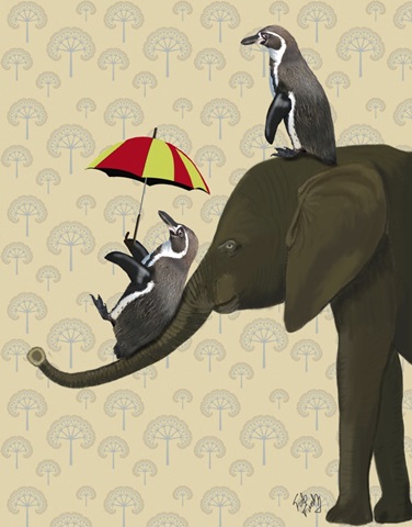 Elephant and Penguins