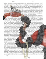 Flamingo and Pearls, Portrait