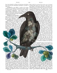 Floral Crow On Branch