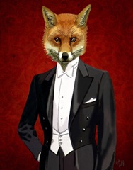 Fox In Evening Suit Portrait