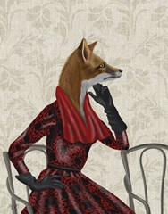 Fox with Red Scarf