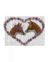 Foxes in Flowers
