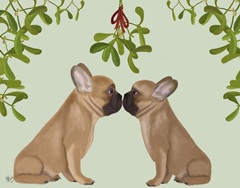 French Bulldogs and Mistletoe