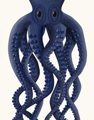 Giant Octopus Blue