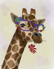Giraffe and Flower Glasses 2