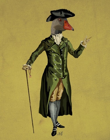 Goose in Green Regency Coat