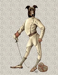 Greyhound Fencer in Cream Full