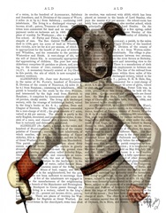 Greyhound Fencer in Cream Portrait