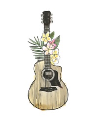 Guitar Foliage I