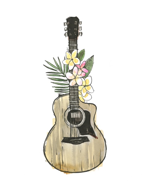 Guitar Foliage I