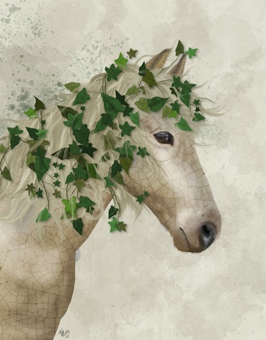 Horse Porcelain with Ivy
