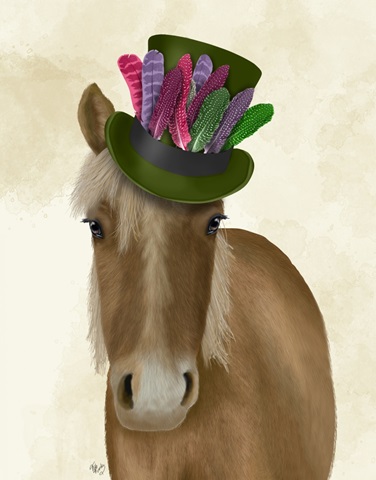 Horse with Feather Hat