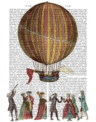 Hot Air Balloon And People