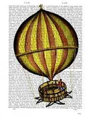 Hot Air Balloon Yellow and Red
