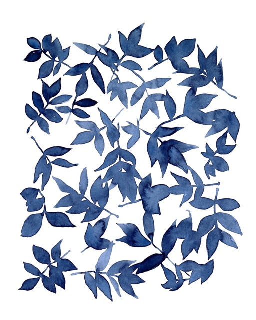 Indigo Fallen Leaves I