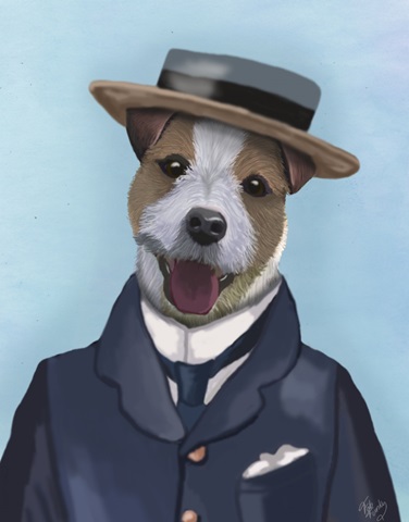 Jack Russell in Boater