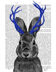 Jackalope with Blue Antlers