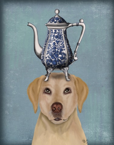 Labrador with Teapot