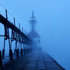 Lighthouse at Night I