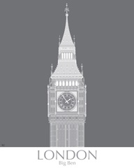 London Big Ben Monochrome