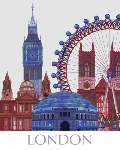 London Landmarks , Red Blue