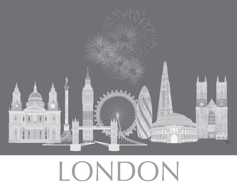 London Skyline Monochrome