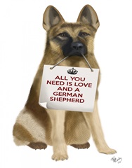 Love and German Shepherd