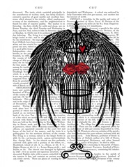 Mannequin With Black Wings