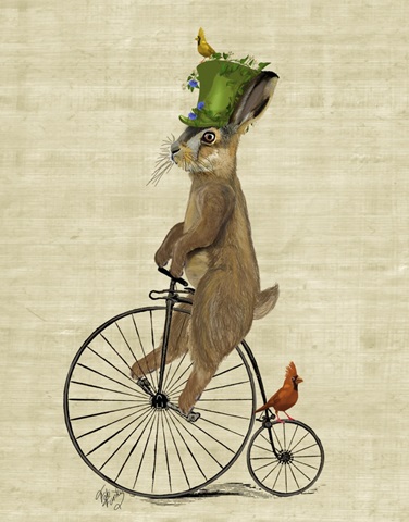 March Hare on Penny Farthing
