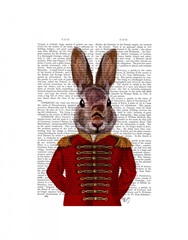 Military Rabbit in Red