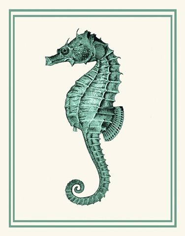 Mixed Nautical Green on Cream e