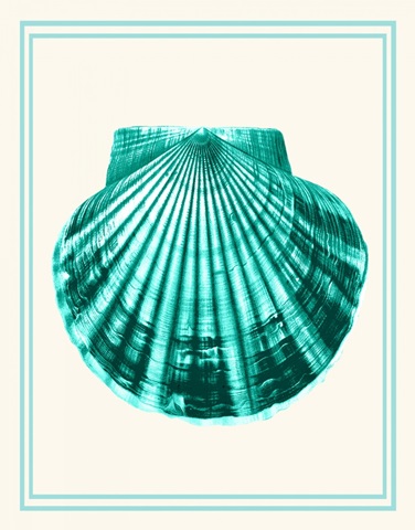 Mixed Nautical Turquoise on Cream d