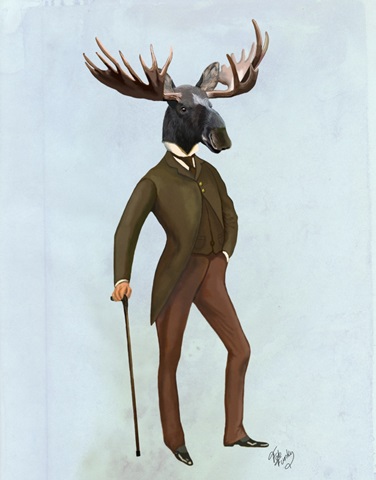 Moose In Suit Full