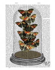 Multicoloured Butterflies in Bell Jar