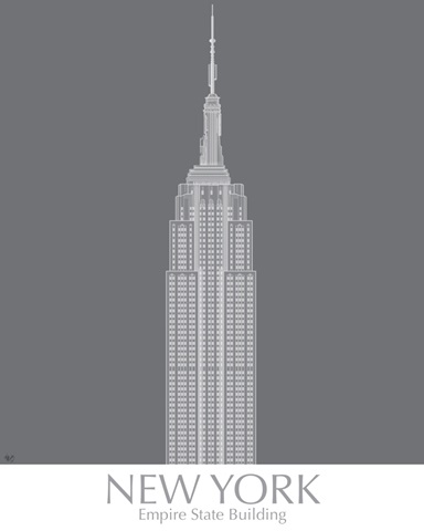 New York Empire State Building Monochrome