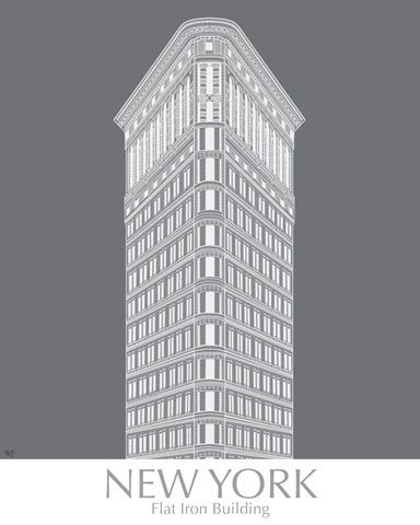 New York Flat Iron Building Monochrome