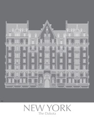 New York The Dakota Building Monochrome