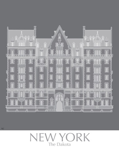 New York The Dakota Building Monochrome
