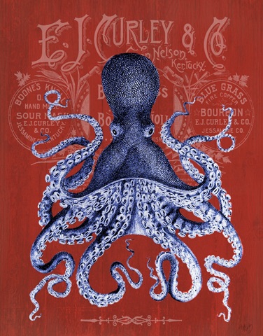 Octopus Prohibition Octopus On Red