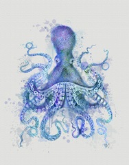 Octopus Rainbow Splash Blue