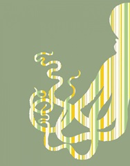 Octopus Striped on Green