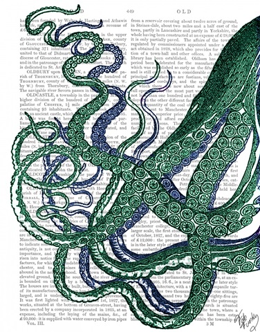Octopus Tentacles Green and Blue