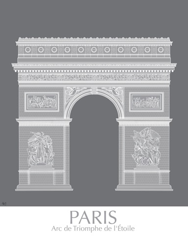 Paris Arc De Triomph Monochrome