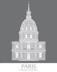 Paris Les Invalides Monochrome
