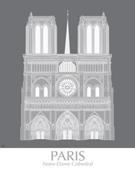 Paris Notre Dame Monochrome